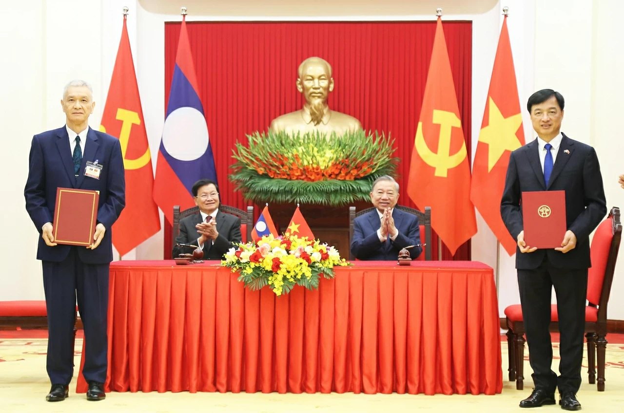 Tổng Bí thư Tô Lâm hội đàm với Tổng Bí thư, Chủ tịch nước Lào Thongloun Sisoulith