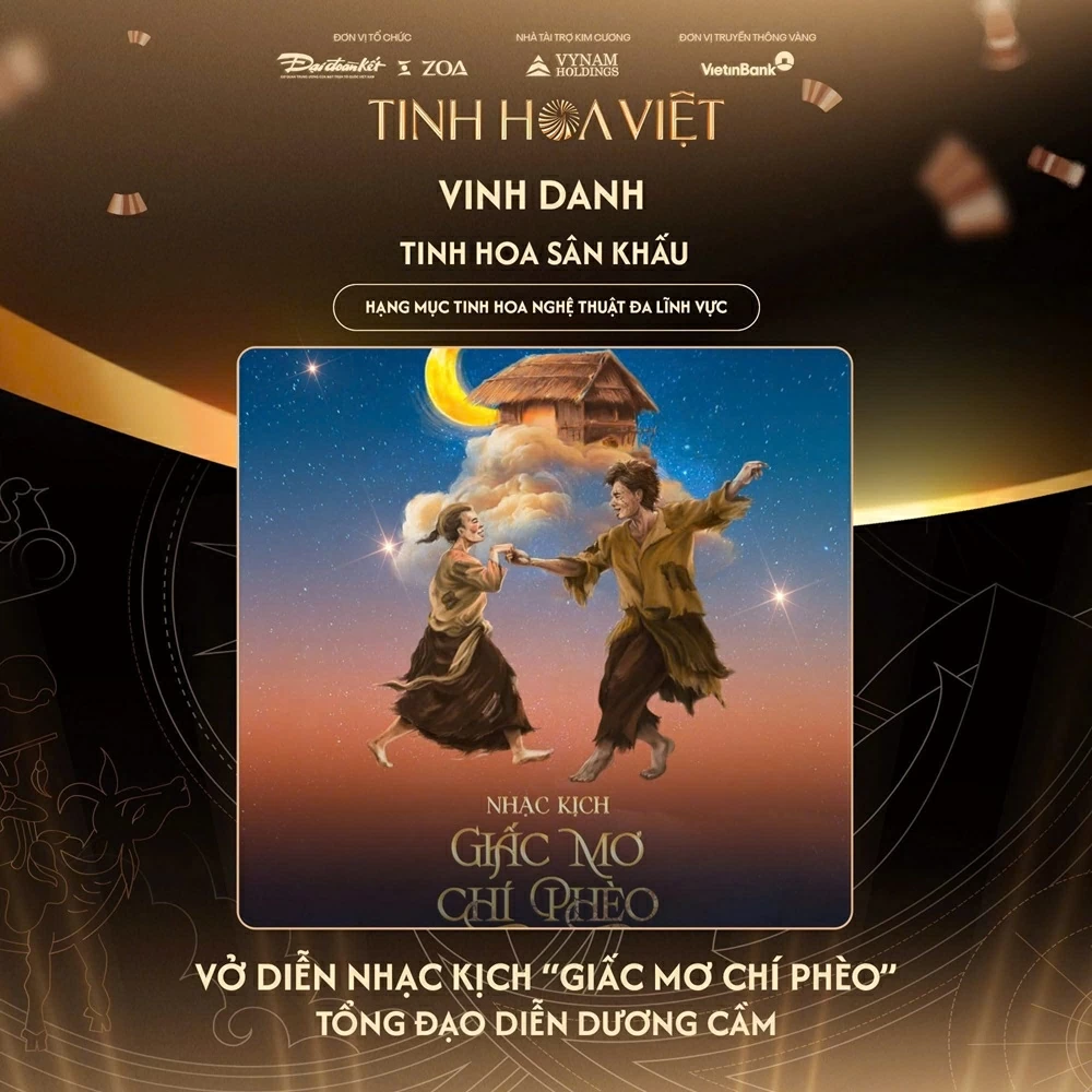 Giải thưởng Tinh hoa Sân khấu gọi tên nhạc sĩ, đạo diễn Dương Cầm với 'Giấc mơ Chí Phèo' Giải thưởng Tinh hoa Sân khấu gọi tên nhạc sĩ, đạo diễn Dương Cầm với 'Giấc mơ Chí Phèo'