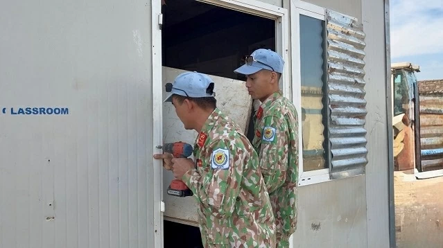 Dấu chân tình nguyện của lính công binh Việt Nam giữa vùng đất Abyei đầy nắng gió