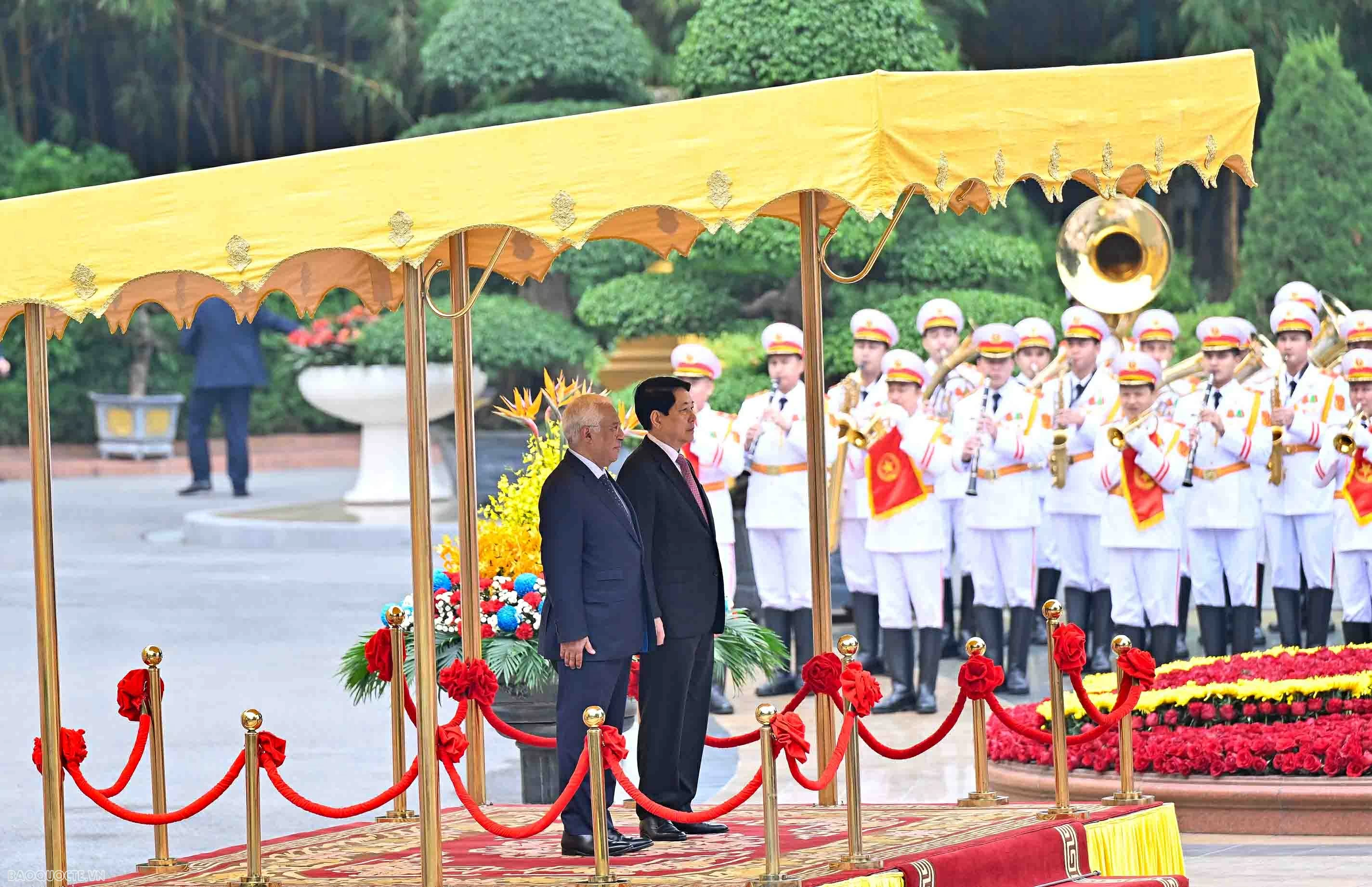 Chủ tịch nước Lương Cường chủ trì lễ đón chính thức Chủ tịch Hội đồng châu Âu