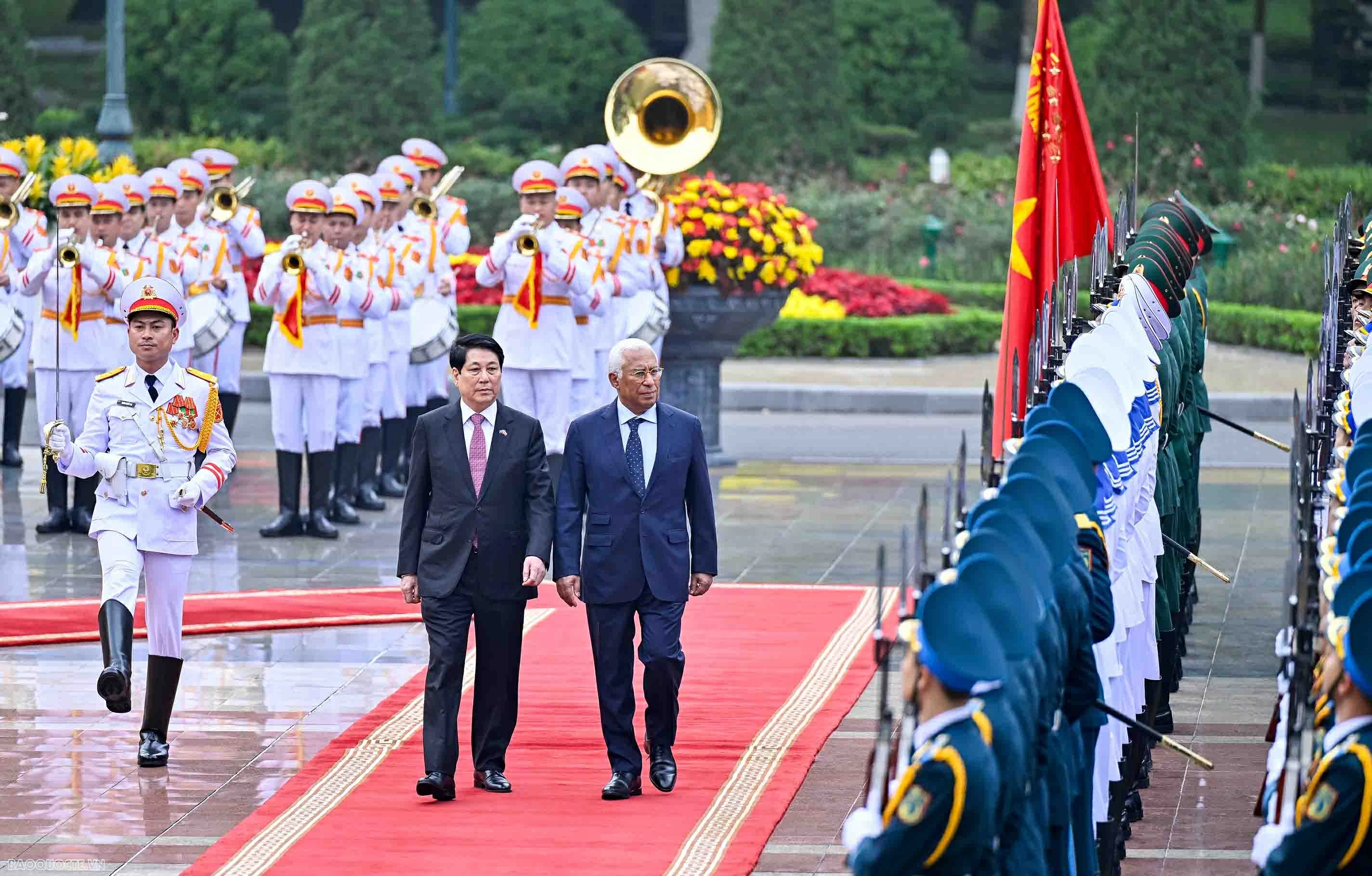 Chủ tịch nước Lương Cường chủ trì lễ đón chính thức Chủ tịch Hội đồng châu Âu