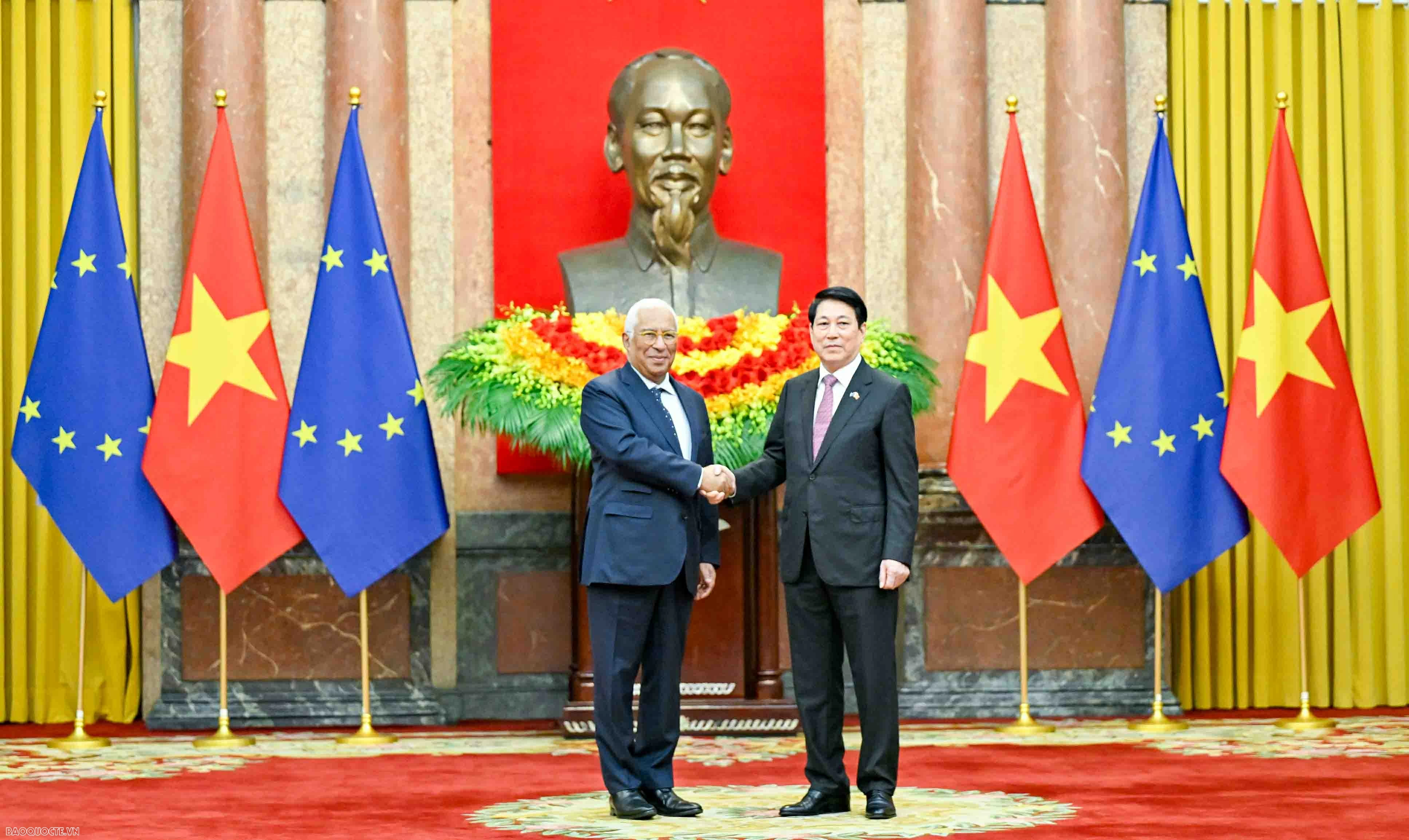 Chủ tịch nước Lương Cường chủ trì lễ đón chính thức Chủ tịch Hội đồng châu Âu