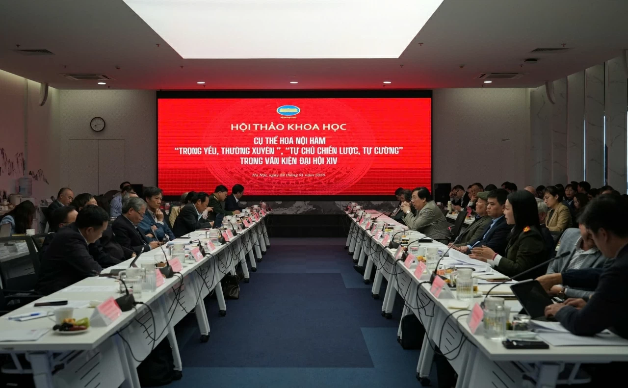 Hội thảo khoa học: Cụ thể hoá nội hàm trọng yếu, thường xuyên và tự chủ chiến lược, tự cường trong văn kiện Đại hội XIV
