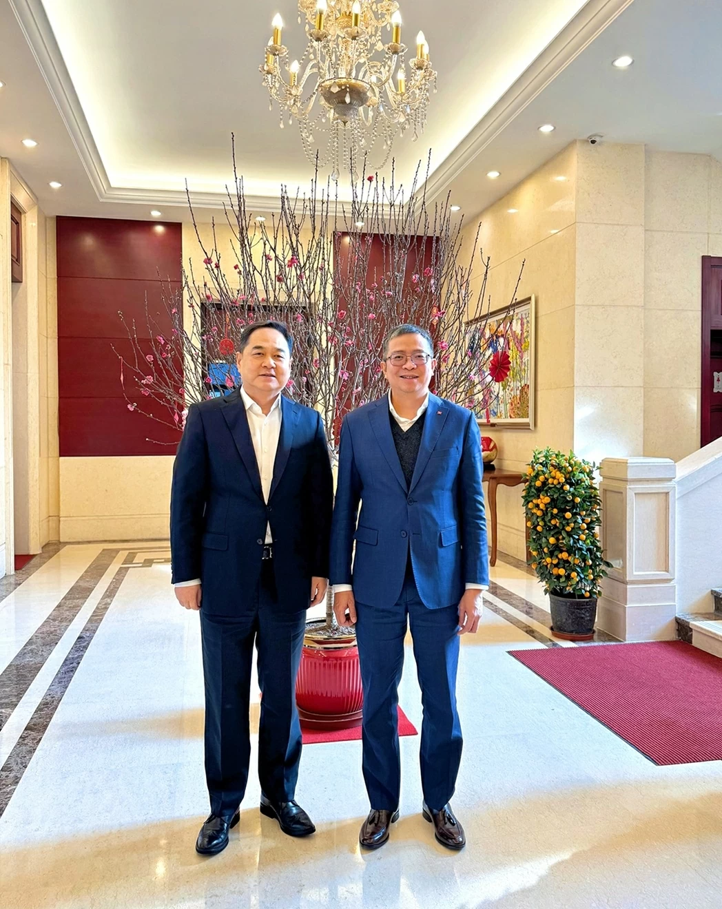 Đại sứ Việt Nam Phạm Thanh Bình hội kiến Hội trưởng Hội Hữu nghị đối ngoại nhân dân Trung Quốc Dương Vạn Minh