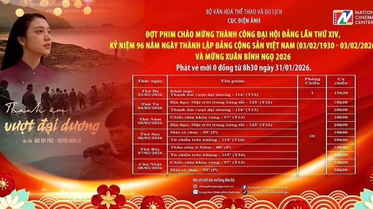 Đợt phim chào mừng thành công Đại hội Đảng lần thứ XIV, kỷ niệm 96 năm Ngày thành lập Đảng Cộng sản Việt Nam