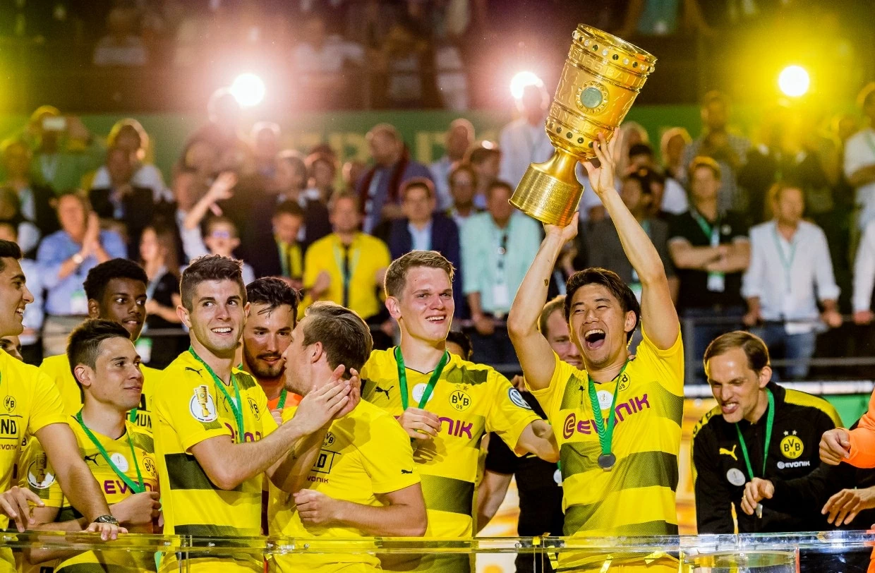 Shinji Kagawa thời còn khoác áo Borussia Dortmund.