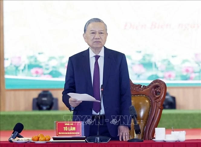 Tổng Bí thư Tô Lâm tin tưởng tỉnh Điện Biên sẽ phát huy mạnh mẽ tinh thần Điện Biên Phủ trong thời bình, tạo ra những chuyển biến thực chất trong giai đoạn tới Tổng Bí thư Tô Lâm tin tưởng tỉnh Điện Biên sẽ phát huy mạnh mẽ tinh thần Điện Biên Phủ trong thời bình, tạo ra những chuyển biến mới