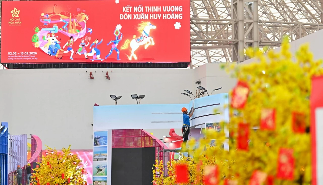 Hội chợ Mùa Xuân lần thứ nhất năm 2026 dự kiến quy tụ khoảng 3.000 gian hàng của các doanh nghiệp, hợp tác xã, làng nghề và cơ sở sản xuất, kinh doanh thuộc nhiều lĩnh vực. (Nguồn: Báo Nhân dân) Hội chợ Mùa Xuân lần thứ nhất năm 2026 dự kiến quy tụ khoảng 3.000 gian hàng của các doanh nghiệp, hợp tác xã, làng nghề và cơ sở sản xuất, kinh doanh thuộc nhiều lĩnh vực. (Nguồn: Báo Nhân dân)