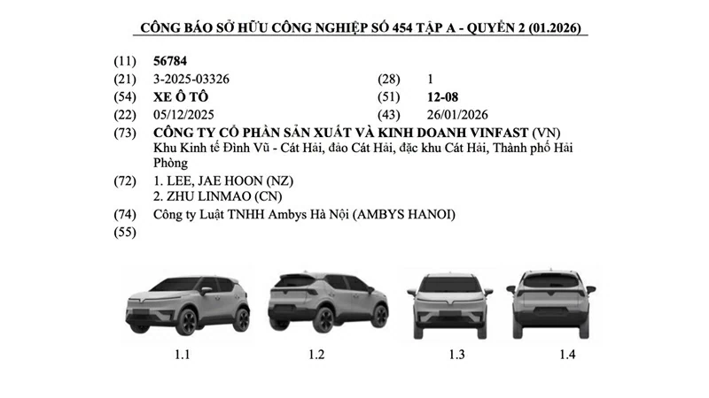 VinFast VF 5 2026 xuất hiện với thiết kế ngoại thất mới mẻ, nhiều thay đổi đáng chú ý