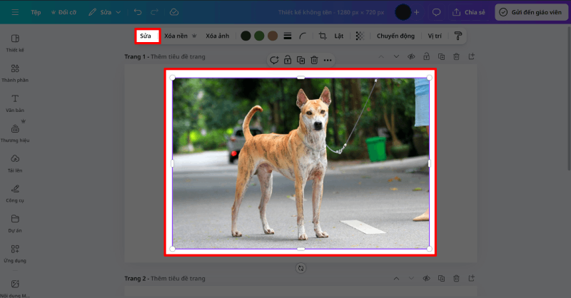 Nhấn vào ảnh vừa tải lên, sau đó chọn Sửa để mở các công cụ AI.