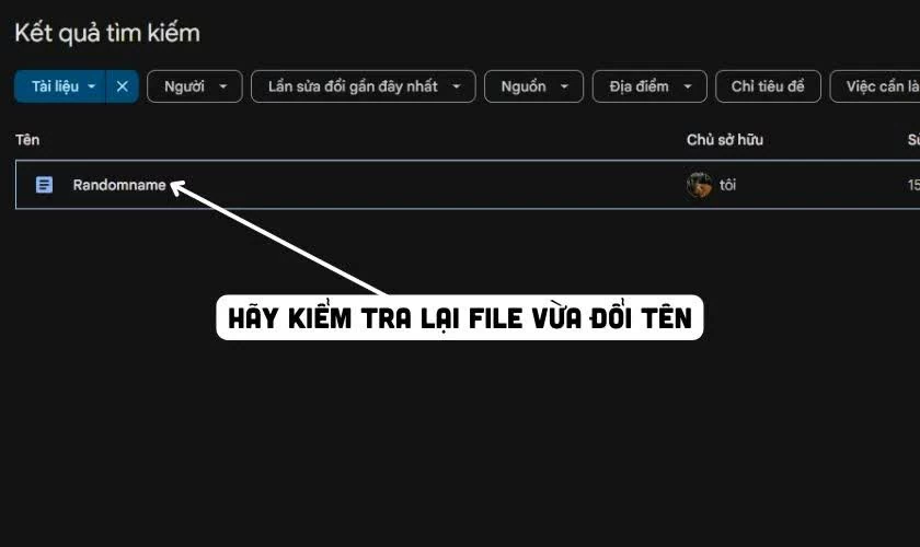 Mở lại file Google Docs.