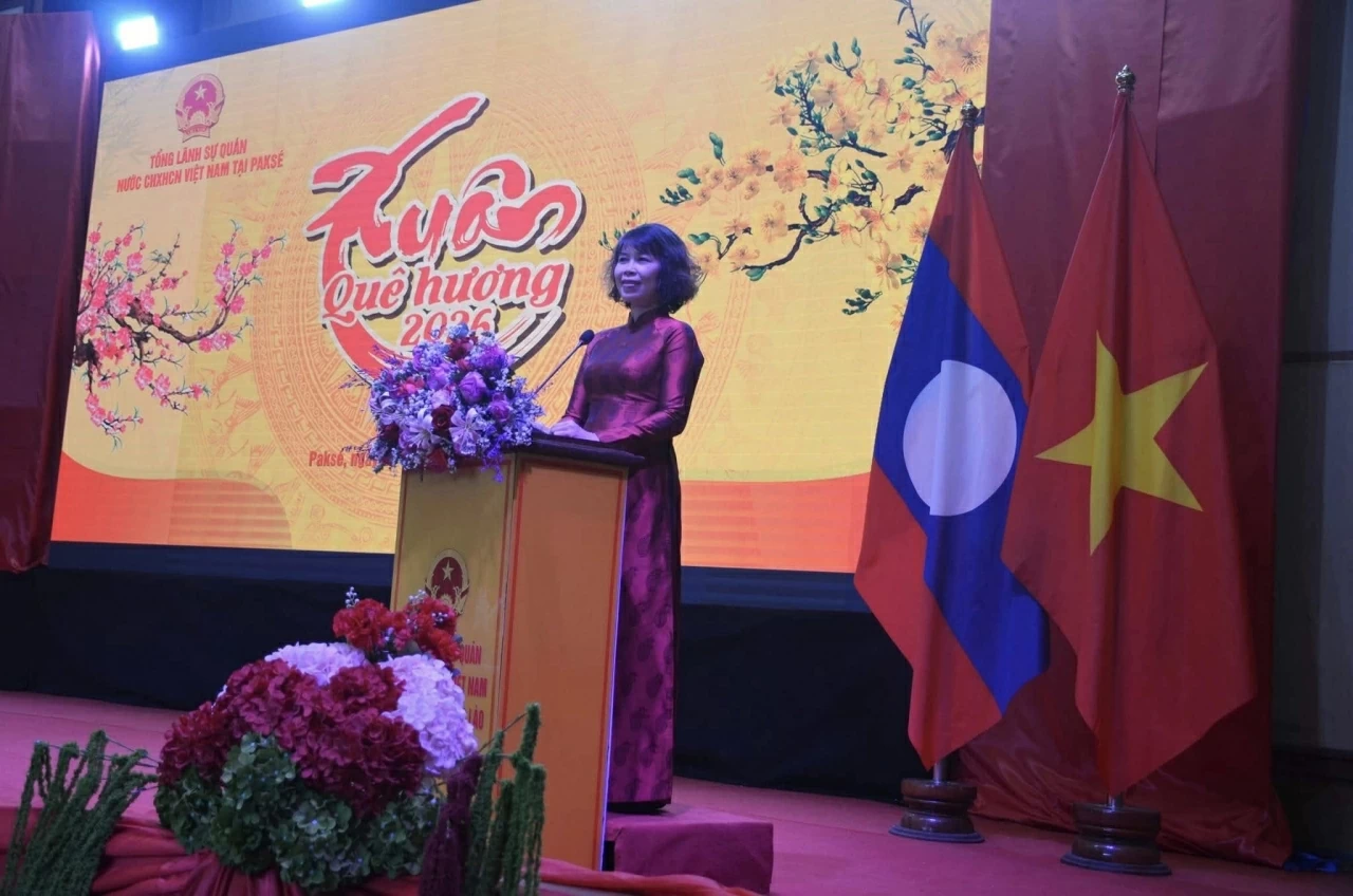 Xuân Quê hương 2026 tại Pakse: Vui mừng, phấn khởi trước thành công của Đại hội XIV Đảng Cộng sản Việt Nam và Đại hội XII Đảng Nhân nhân Cách mạng Lào