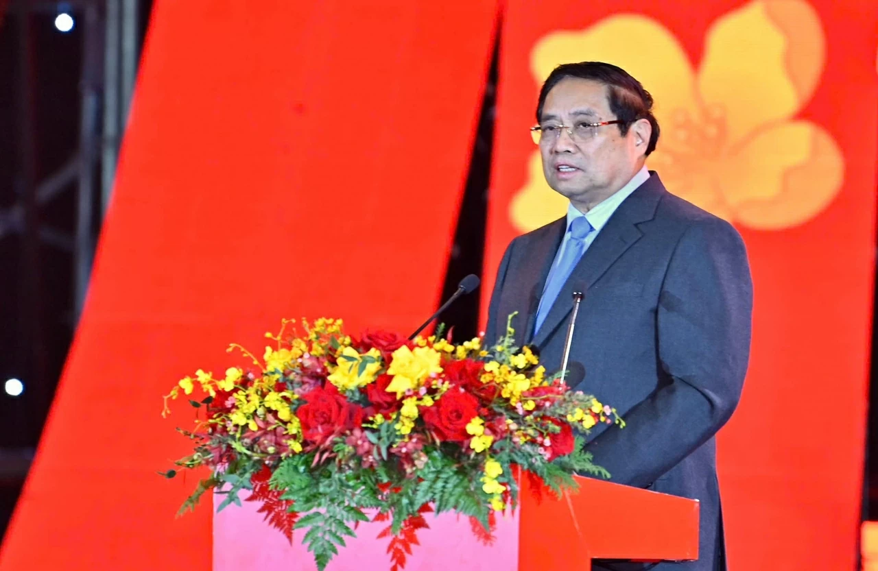 Thủ tướng Chính phủ Phạm Minh Chính phát biểu tại buổi Lễ khai mạc. (Ảnh: Thành Long)