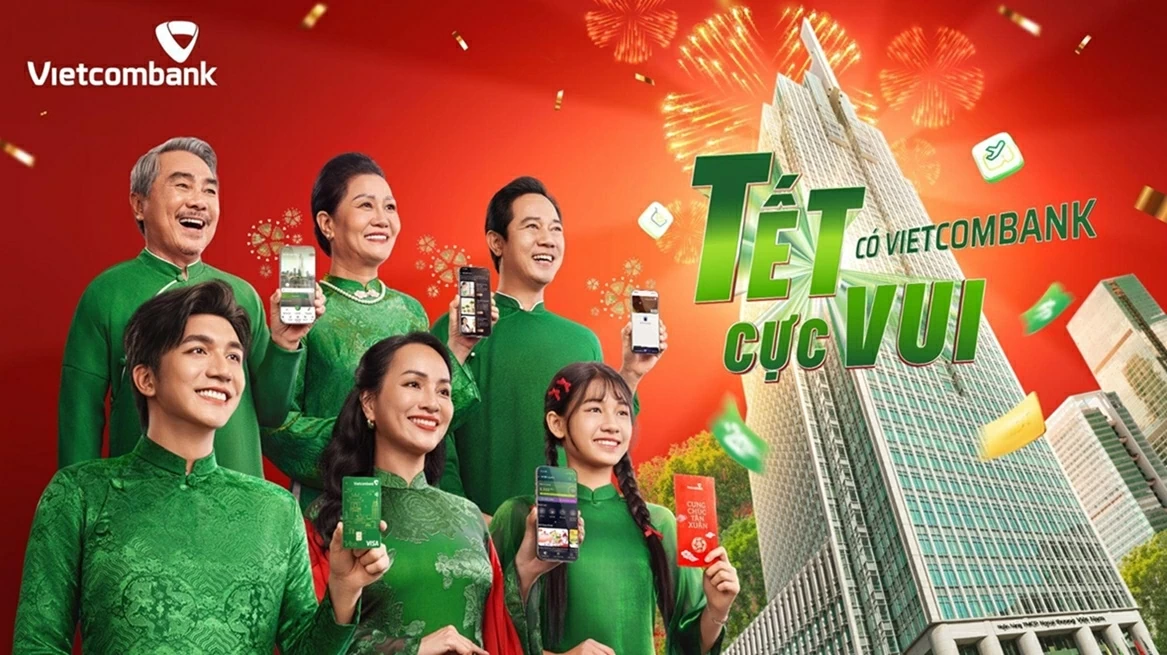 Vietcombank mang chương trình 'Tết Cực Vui' khởi ngàn lộc phát Vietcombank mang 'Tết Cực Vui' khởi ngàn lộc phát lì xì khách hàng vào đầu Xuân mới Bính Ngọ 2026