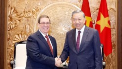 Tổng Bí thư Tô Lâm tiếp Đặc phái viên Đảng, Nhà nước Cuba, Ủy viên Bộ Chính trị, Bộ trưởng Ngoại giao Cuba Bruno Rodríguez Parrilla