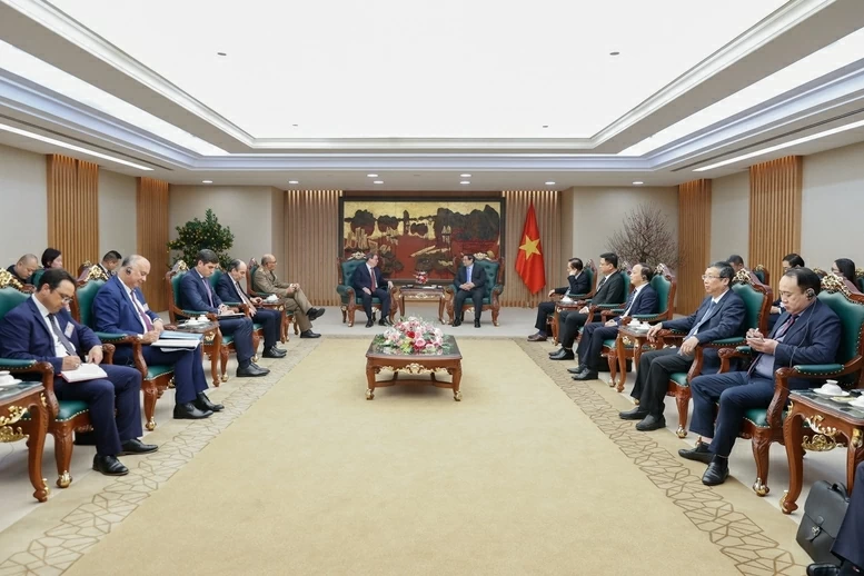 Đặc phái viên Cuba trân trọng cảm ơn những định hướng phát triển quan hệ và ý kiến chỉ đạo sâu sắc, cụ thể của Thủ tướng Chính phủ - Ảnh: VGP/Nhật Bắc