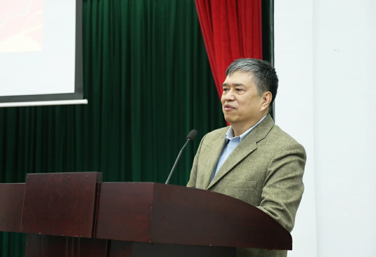 nguyên Cục trưởng CPVNGĐ Nguyễn Văn Hòa phát biểu tại buổi lễ. (Ảnh: Thành Long)