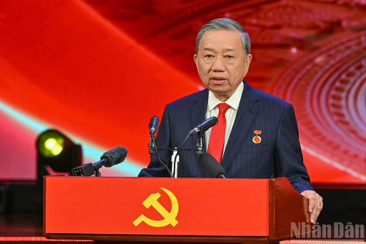 Tổng Bí thư Tô Lâm dự Lễ tuyên dương Bí thư Chi bộ xuất sắc và trao Giải Búa liềm Vàng lần thứ X