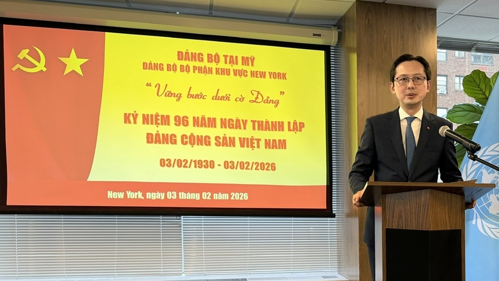 Phái đoàn thường trực Việt Nam tại Liên hợp quốc kỷ niệm 96 năm ngày thành lập Đảng Cộng sản Việt Nam và chào mừng thành công Đại hội XIV