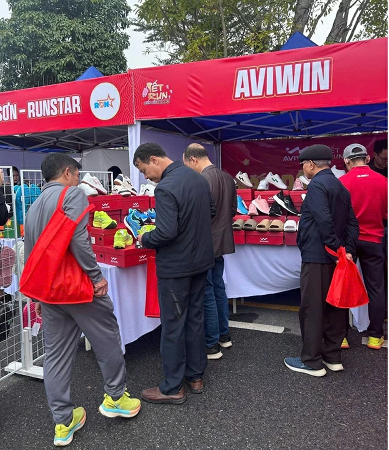 Nhiều hoạt động trải nghiệm và giao lưu tại gian hàng Aviwin trong khuôn khổ Giải chạy TẾT RUN miền Bắc 2026.
