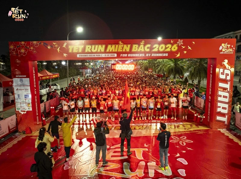 Hơn 5.000 VĐV tham gia Giải chạy TẾT RUN miền Bắc 2026.
