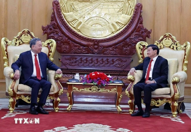 Tổng Bí thư Tô Lâm hội đàm với Tổng Bí thư, Chủ tịch Lào Thongloun Sisoulith