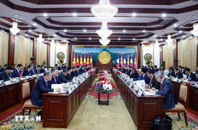 Tổng Bí thư Tô Lâm hội đàm với Tổng Bí thư, Chủ tịch Lào Thongloun Sisoulith