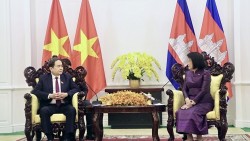 Hai Chủ tịch Quốc hội Việt Nam-Campuchia hội kiến