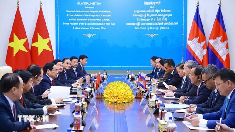 Thủ tướng Chính phủ Phạm Minh Chính hội kiến Thủ tướng Campuchia Hun Manet