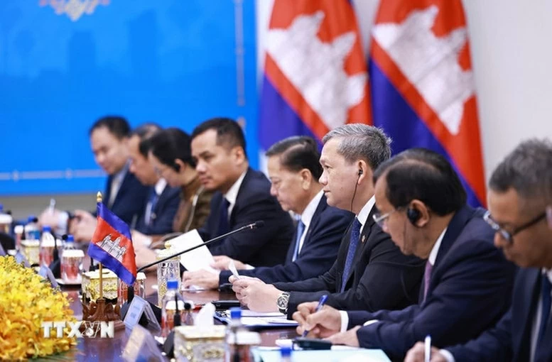 Thủ tướng Chính phủ Phạm Minh Chính hội kiến Thủ tướng Campuchia Hun Manet