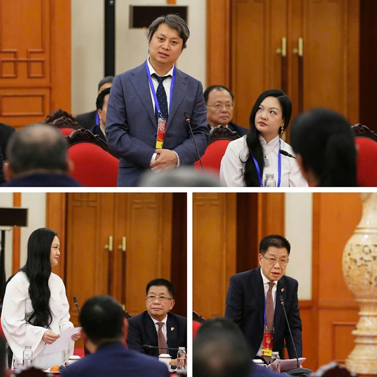 Đại diện đoàn kiều bào phát biểu tại buổi gặp mặt. (Ảnh: Thành Long) Đại diện đoàn kiều bào phát biểu tại buổi gặp mặt. (Ảnh: Thành Long)