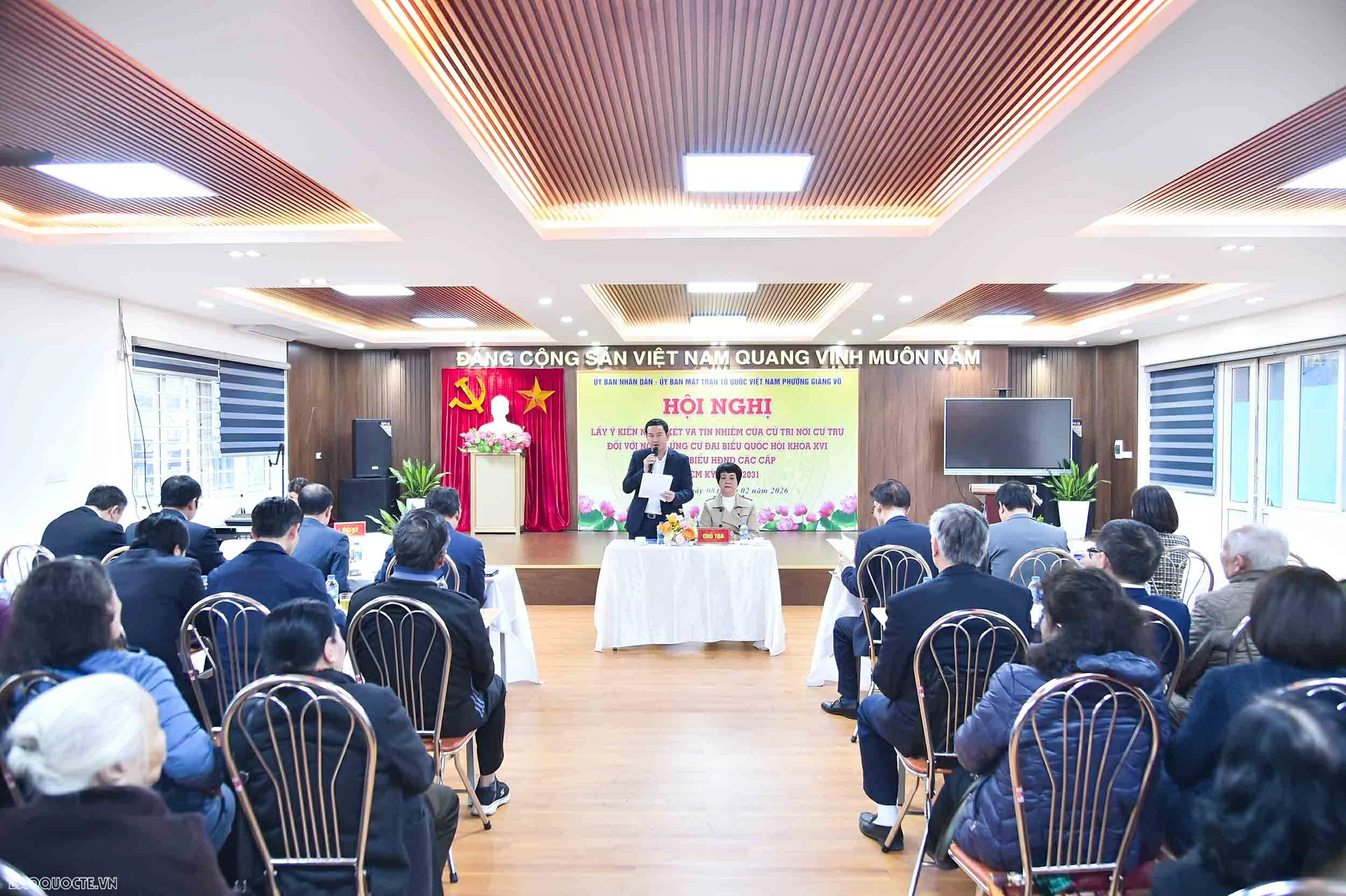 Cử tri phường Giảng Võ tín nhiệm cao Bộ trưởng Bộ Ngoại giao Lê Hoài Trung ứng cử đại biểu Quốc hội khóa XVI