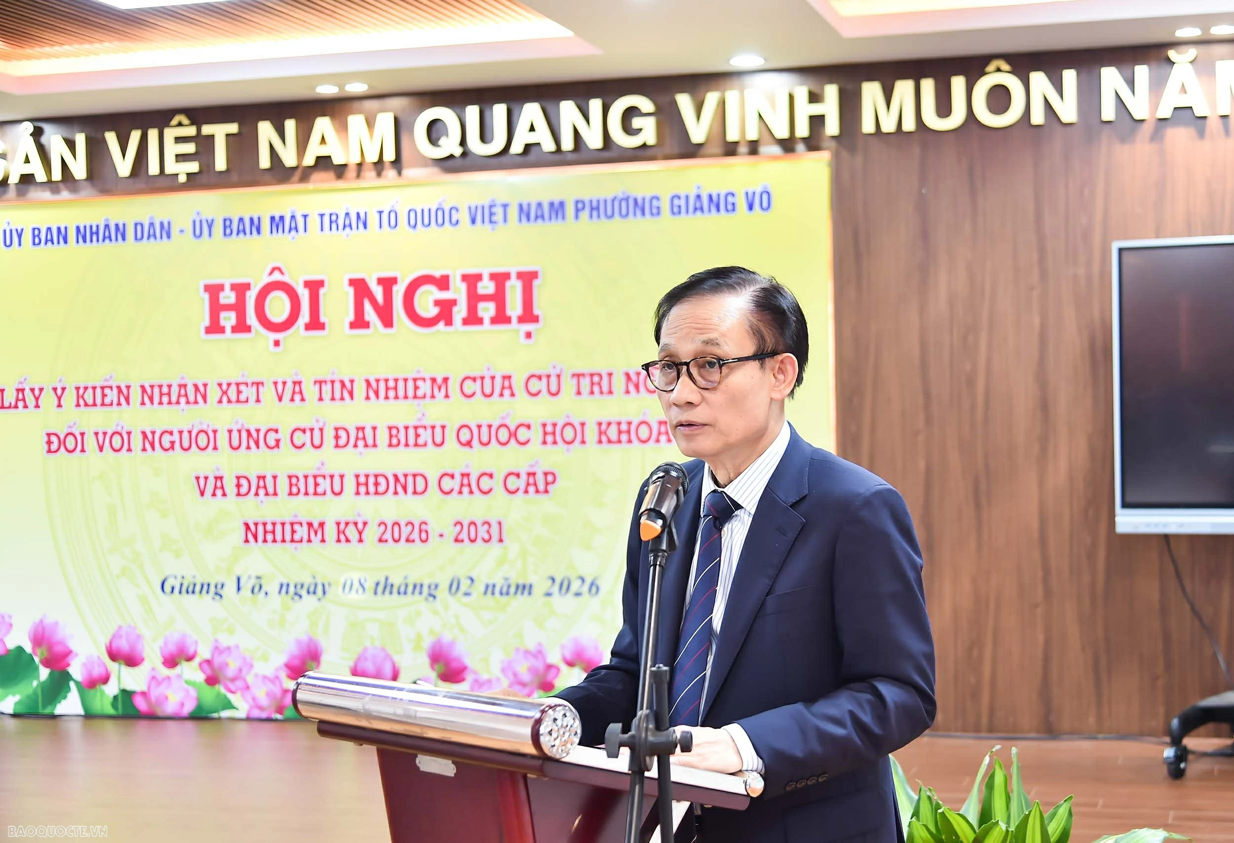 Cử tri phường Giảng Võ tín nhiệm cao Bộ trưởng Bộ Ngoại giao Lê Hoài Trung ứng cử đại biểu Quốc hội khóa XVI