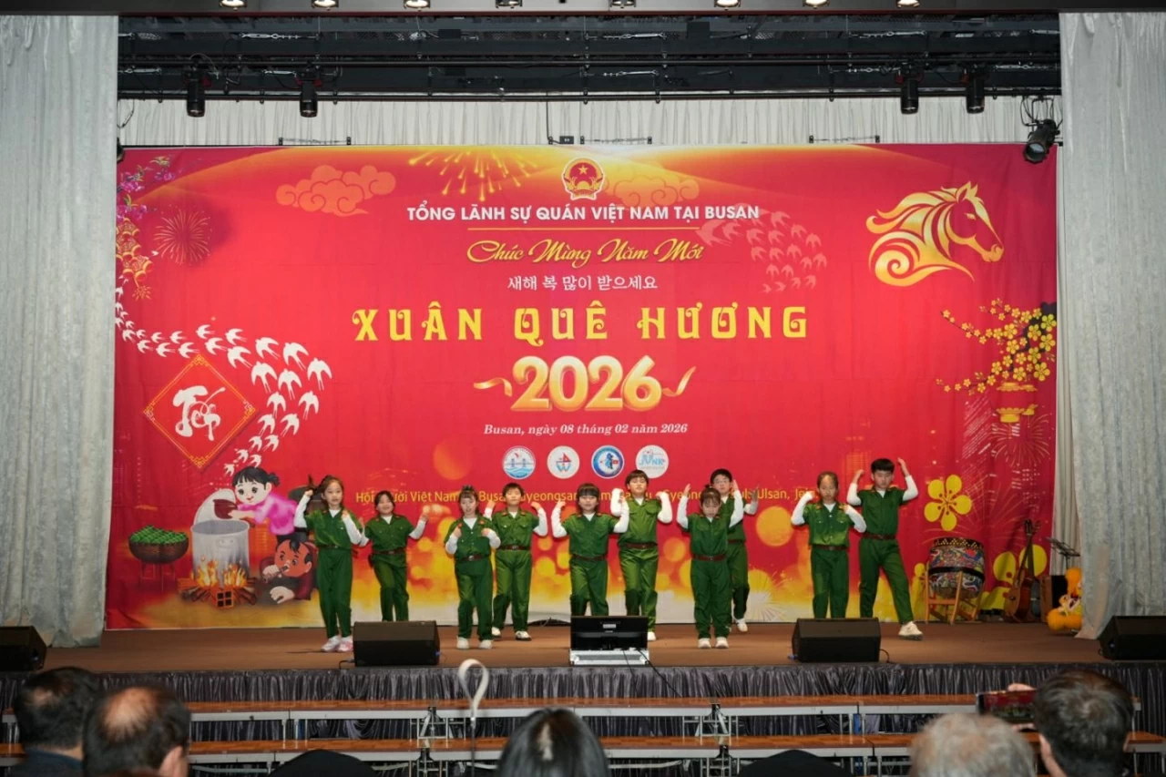 Dấu ấn Xuân Quê hương 2026: Tết sum vầy lần đầu tiên tại thành phố cảng Busan Dấu ấn Xuân Quê hương 2026: Tết sum vầy lần đầu tiên tại thành phố cảng Busan