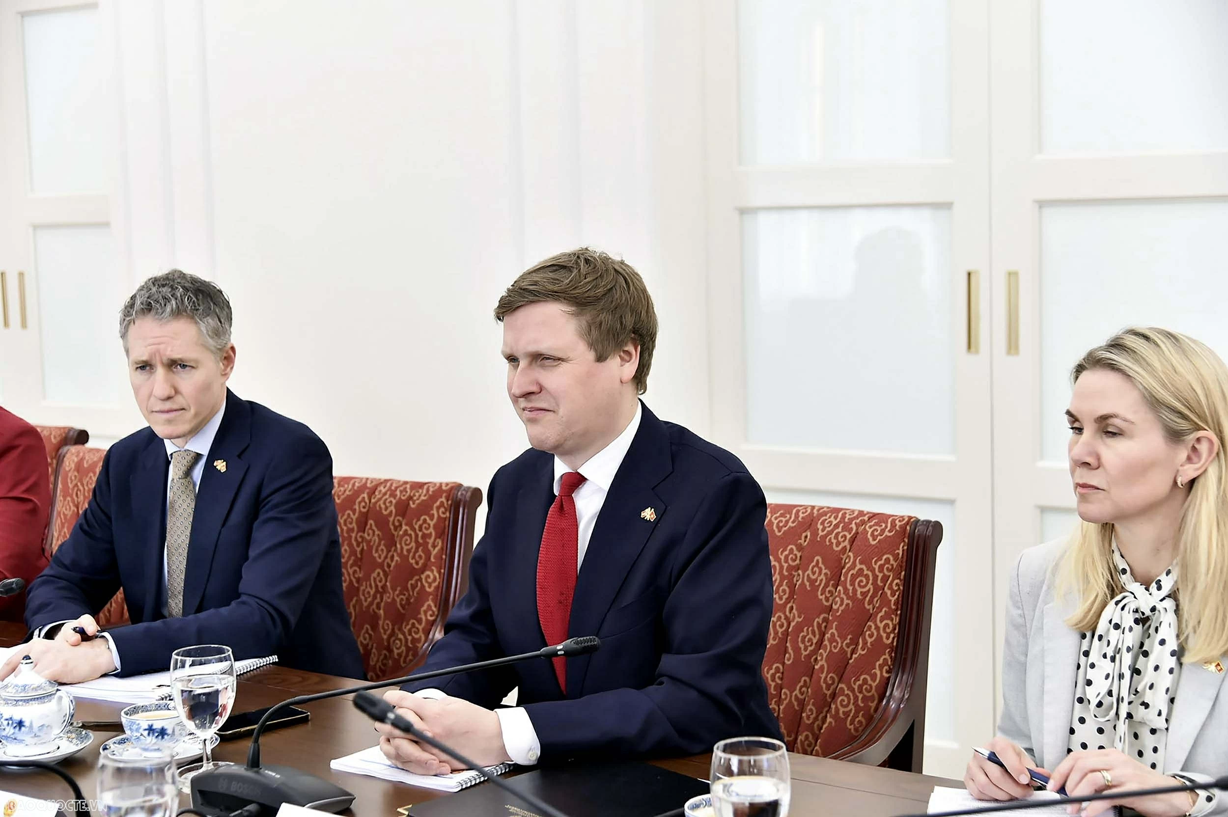 Bộ trưởng Lê Hoài Trung tiếp Bộ trưởng Quốc tế Na Uy Bộ trưởng Ngoại giao Lê Hoài Trung tiếp Bộ trưởng Phát triển Quốc tế Bộ Ngoại giao Na Uy