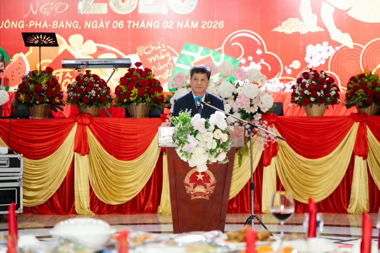 Tổng lãnh sự quán Việt Nam tại Luang Prabang tổ chức Tiệc chiêu đãi đối ngoại và Tết cộng đồng mừng Xuân Bính Ngọ 2026