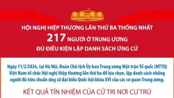 Lập danh sách người đủ tiêu chuẩn ứng cử đại biểu Quốc hội của các cơ quan Trung ương