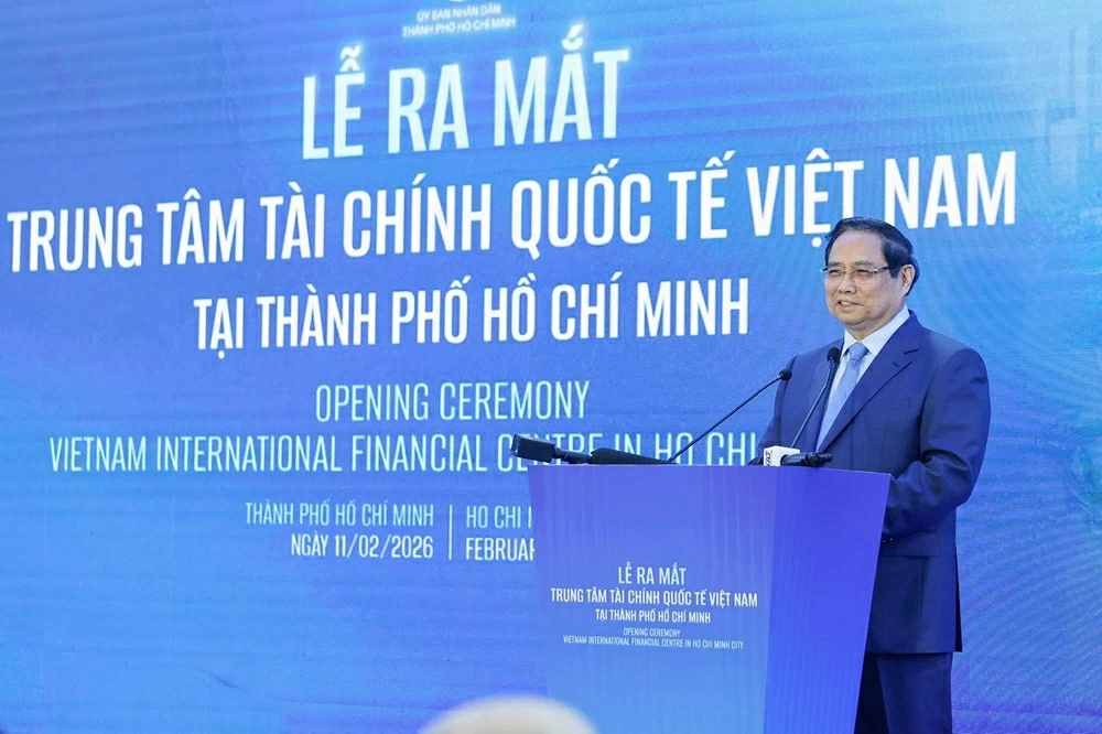 Thủ tướng Chính phủ Phạm Minh Chính phát biểu tại Lễ ra mắt VIFC.