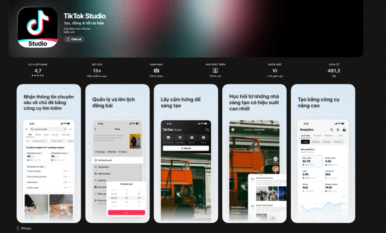 Tải ứng dụng TikTok Studio về điện thoại. Tải ứng dụng TikTok Studio về điện thoại.