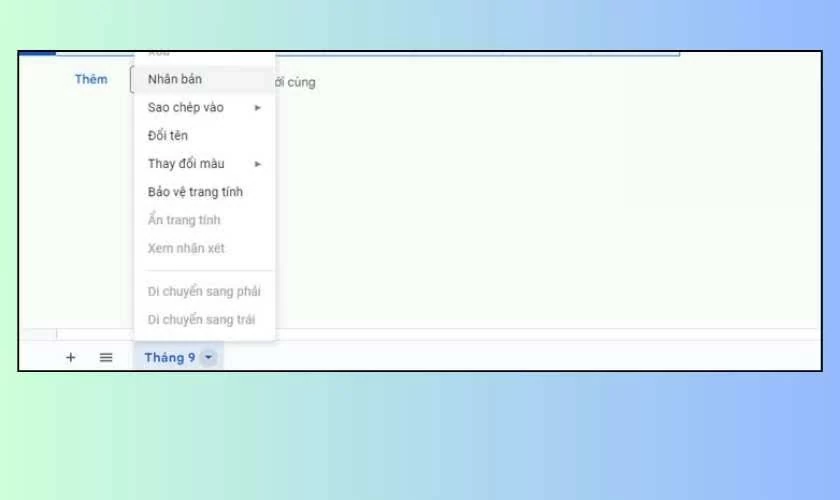 Tạo lịch cho các tháng tiếp theo.