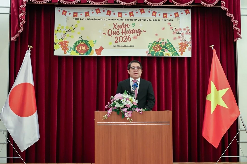 Tổng Lãnh sự quán Việt Nam tại Osaka tổ chức đón Tết Bính Ngọ “Xuân Quê hương 2026” Tổng Lãnh sự quán Việt Nam tại Osaka tổ chức đón Tết Bính Ngọ “Xuân Quê hương 2026”