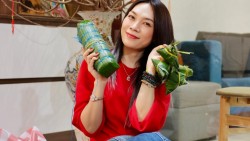 Sao Việt: Mỹ Tâm đăng ảnh bên nồi bánh tét; MC Khánh Vy thướt tha với áo dài