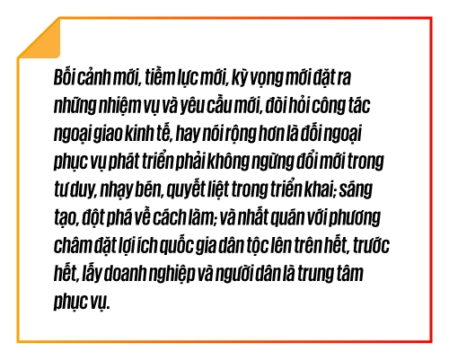 Ngoại giao kinh tế 2025: Xoay chuyển tình thế, khơi thông nguồn lực, kiến tạo không gian phát triển mới Ngoại giao kinh tế 2025: Xoay chuyển tình thế, khơi thông nguồn lực, kiến tạo không gian phát triển mới