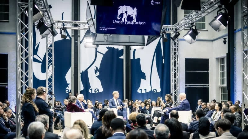 Hội nghị An ninh Munich (MSC) khai mạc tại khách sạn Bayerischer Hof, Đức ngày 13 tháng 2 năm 2026 với chủ đề “Under Destruction” (Đang bị phá hủy). Ảnh: Securityconference
