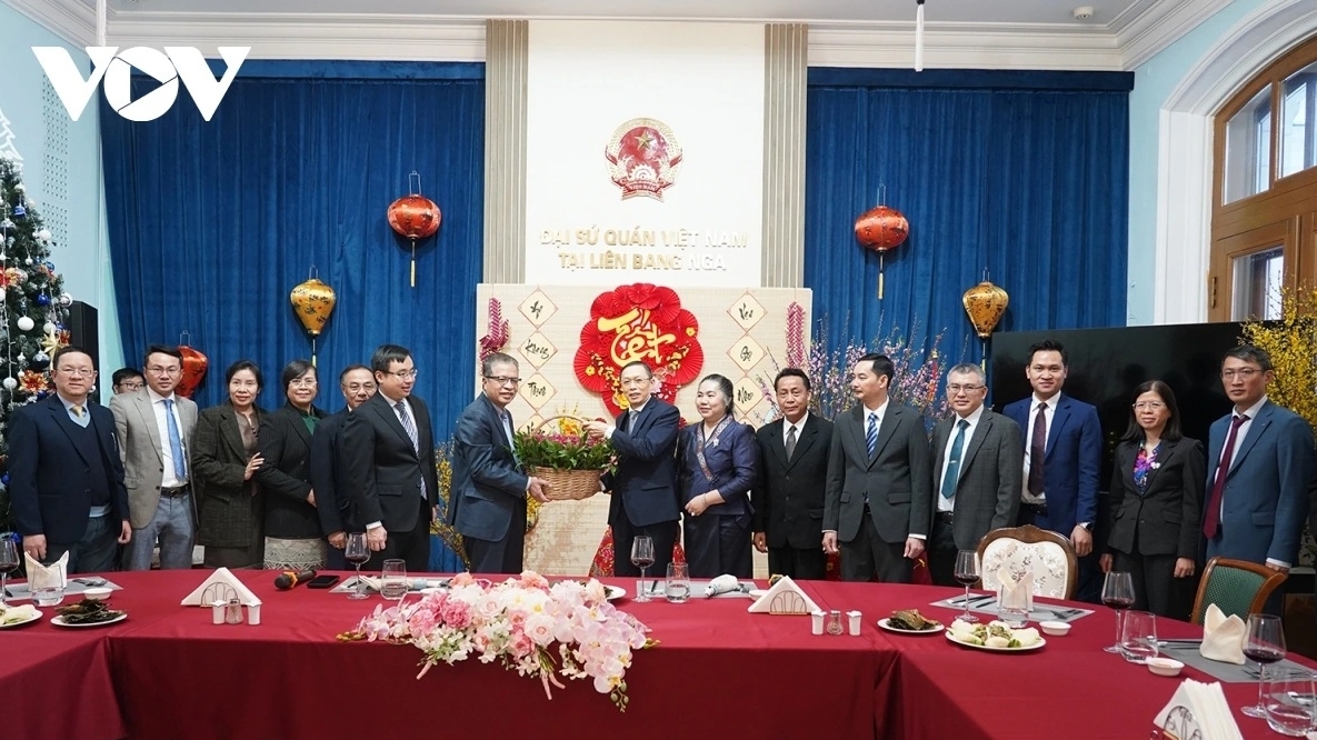 Xuân nghĩa tình anh em Việt-Lào giữa thủ đô Moscow, Nga