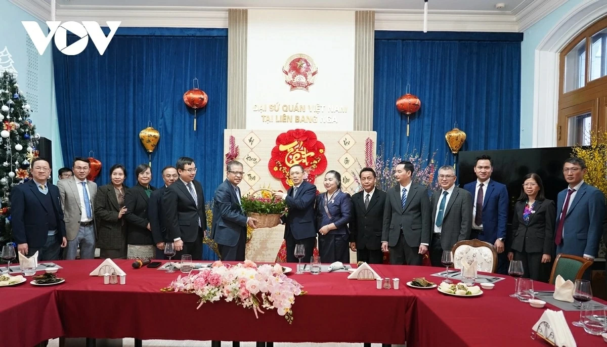 Xuân nghĩa tình anh em Việt-Lào giữa thủ đô Moscow, Nga Xuân nghĩa tình anh em Việt-Lào giữa thủ đô Moscow, Nga