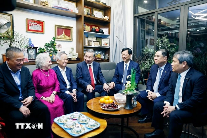 Tổng Bí thư thăm, chúc Tết Đảng bộ, chính quyền, nhân dân Thủ đô Hà Nội