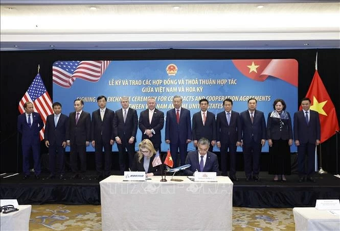 Việt Nam và Hoa Kỳ ký nhiều hợp đồng, thỏa thuận hợp tác dưới sự chứng kiến của Tổng Bí thư Tô Lâm