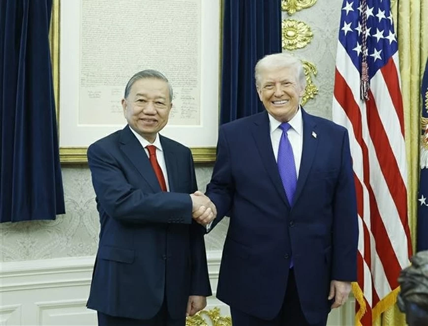 Tổng Bí thư Tô Lâm gặp Tổng thống Hoa Kỳ Donald Trump