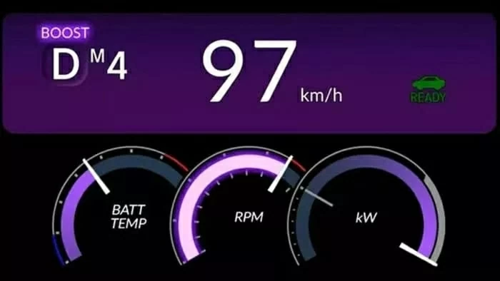 Khi kích hoạt chế độ Boost, màn hình sẽ hiển thị vòng tua mô phỏng, gia tăng cảm xúc lái. 